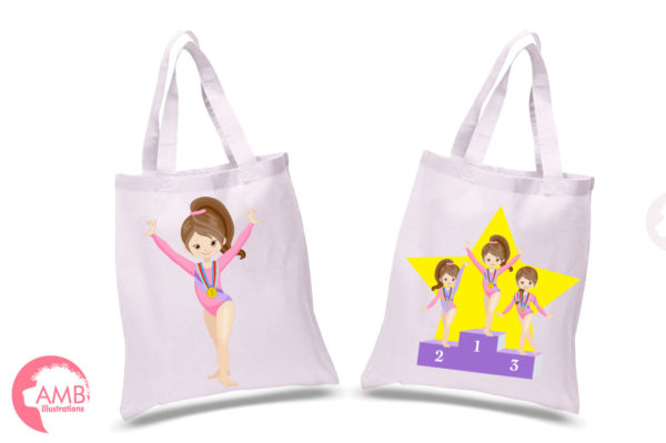 Gymnastic Girls Clipart