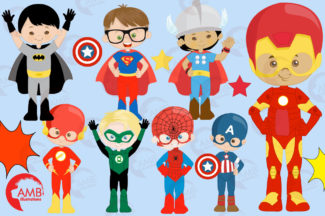 Superhero Kids Clipart