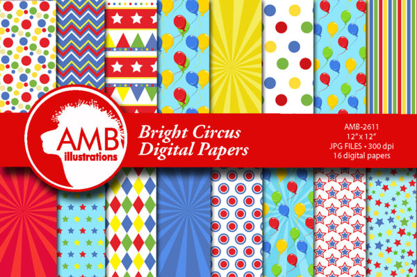 Bright Colored Circus Papers