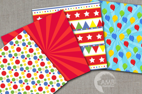 Bright Colored Circus Papers