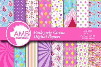 Pink Pastel Circus Papers