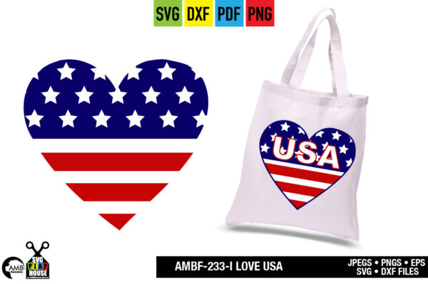 I Love the USA 4th of July Clipart FREEBIE