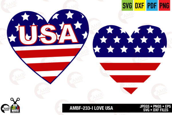 I Love the USA 4th of July Clipart FREEBIE