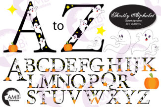 Halloween Ghost Alphabet clipart