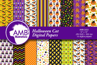 Halloween Cat Witch patterns