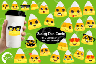 Halloween Scary Candy Corn clipart