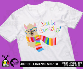 Llama Face with Rainbows SVG