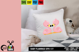 Baby Pink Flamingos SVG
