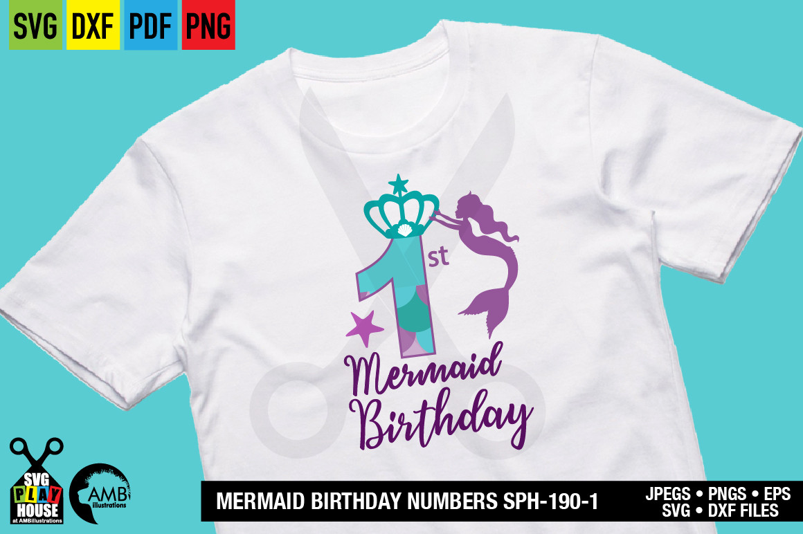 Mermaid svg design 1st Birthday SVG Mermaid birthday svg designs First Birthday svg Mermaid tail svg Mermaid Birthday shirt svg