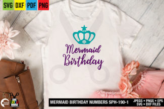 Mermaid First Birthday Numbers