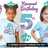 Mermaid Fifth Birthday Numbers