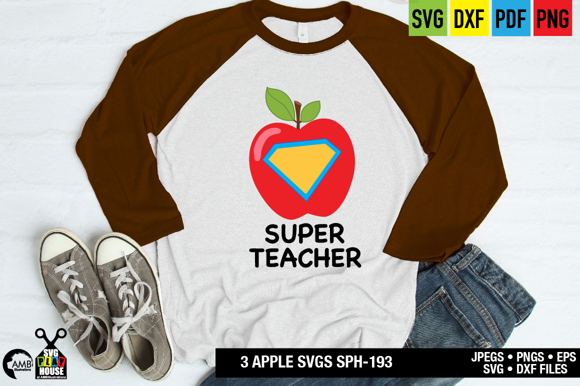 Download Super Teacher Apple Svg Ambillustrations Com