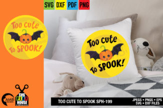 Too Cute to Spook Bat SVG