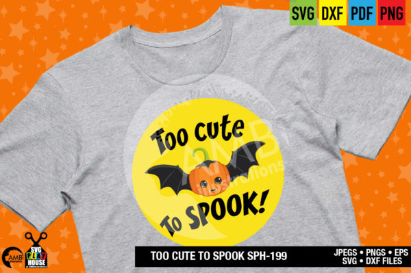 Too Cute to Spook Bat SVG