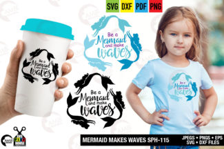 Mermaid Let's Make Waves SVG