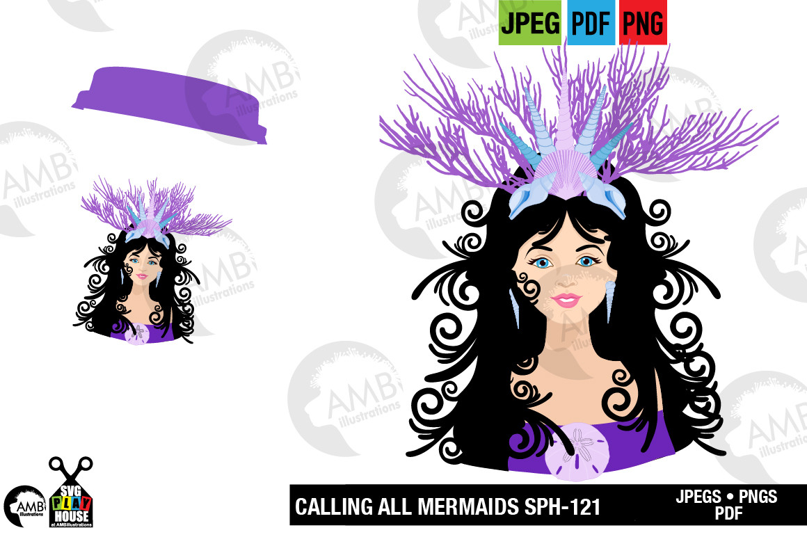 Download Mermaid Princess SVG | AMBillustrations.com