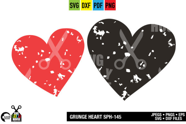 Distressed Grunge Heart SVG
