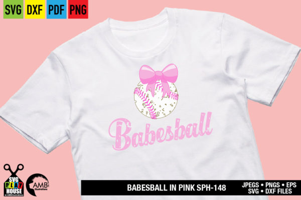 Baby Girl Pink Babesball Baseball SVG