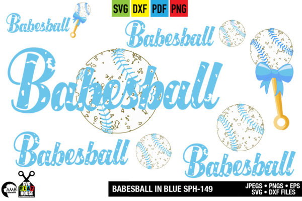Baby Blue Babesball Baseball SVG Distressed Grunge, Baby baseball,  Svg files for Cricut, Dxf, Png, Cricut, silhouette