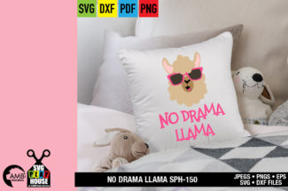 Cool Llama No Drama SVG