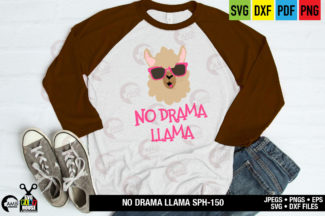 Cool Llama No Drama SVG