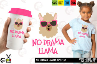 No Drama Llama Head SVG