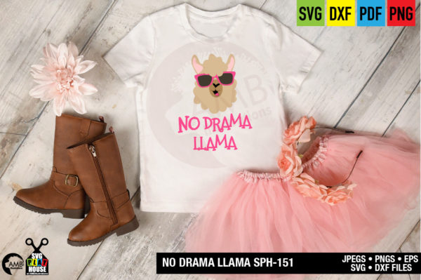 No Drama Llama Head SVG