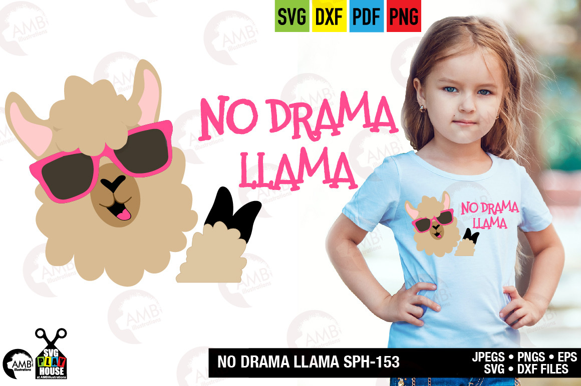 Download Llama Head No Drama Svg Ambillustrations Com
