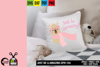 Pink Llama Face SVG