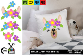 Llama Smiley Face SVG