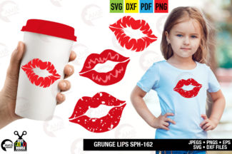 Grunge Lips SVG