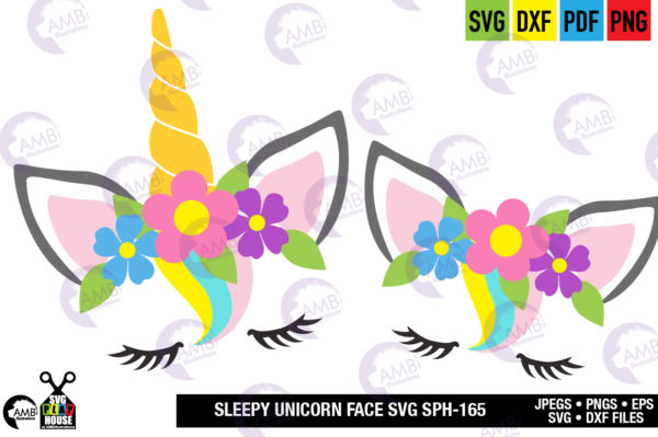 Unicorn Face Birthday SVG