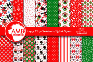 Christmas Angry Cats Papers
