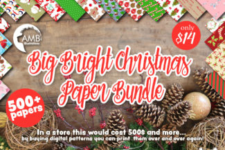 Christmas Digital Papers Mega Bundle