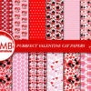 Valentine Cats Digital Papers