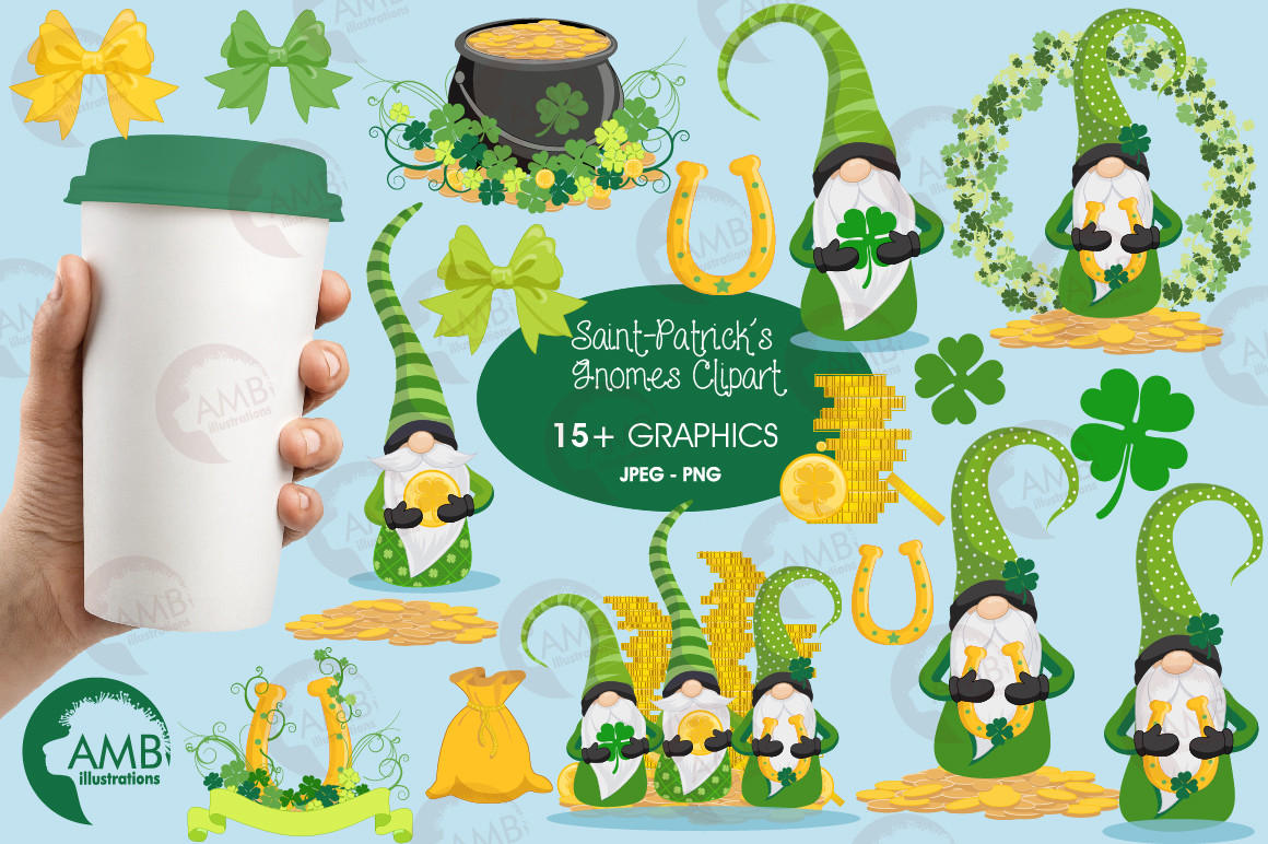 Download St Patricks Day Gnomes | AMBillustrations.com