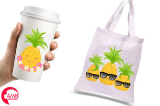 Pineapple Faces Emoji clipart