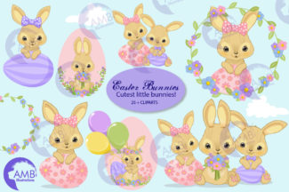 Easter Bunnies Clipart