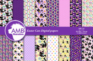 Cute Easter cats papers