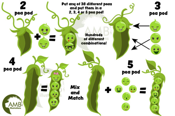 Peas in a Pod diy clipart pack