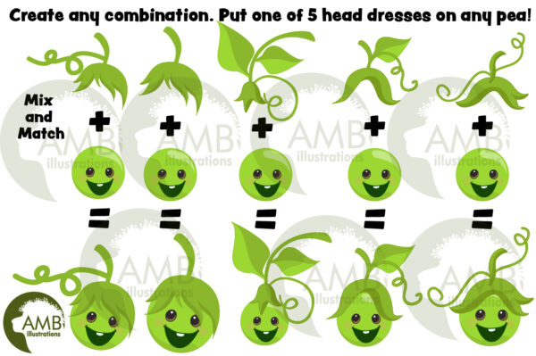 Peas in a Pod diy clipart pack