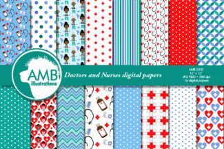 Nurses and doctors pandemic digital papers