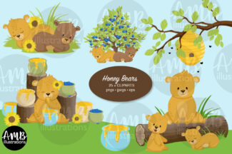Honey Bears clipart