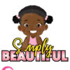 Simply Beautiful dark skin girl clipart