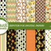 Hipster Fox digital papers