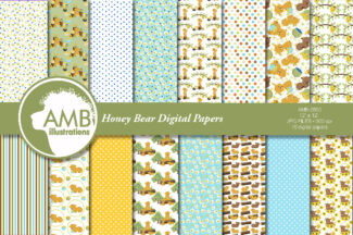 Honey Bears Digital Patterns