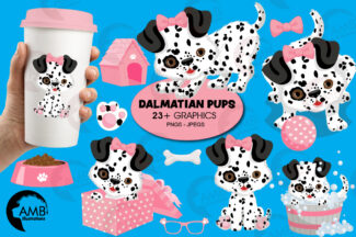 Dalmatian puppy cliparts