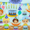Birthday Boys Party Clipart
