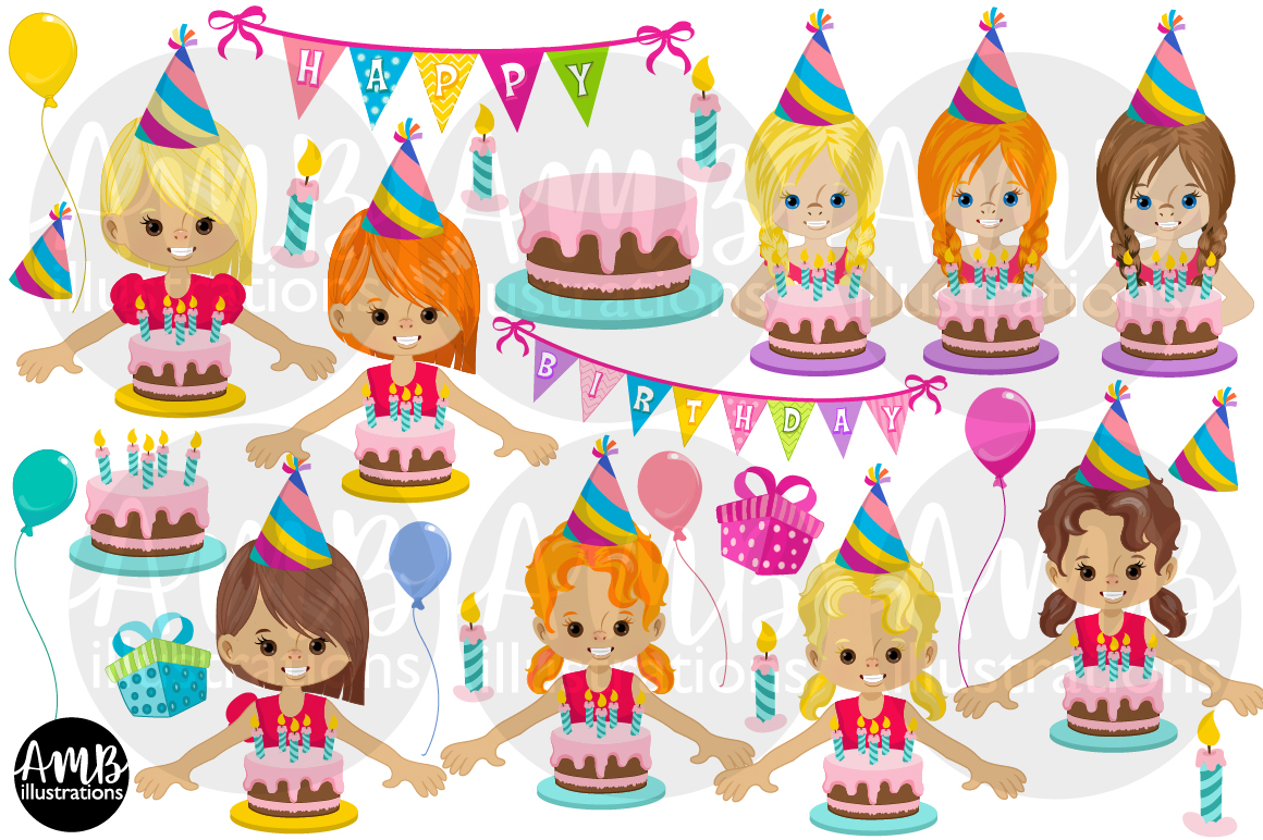 Birthday Girls Party Clipart | lupon.gov.ph