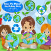SAVE THE PLANET, EARTH DAY CLIPARTS